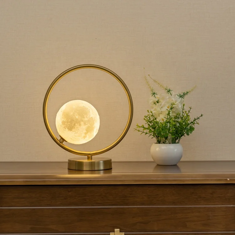 Modern Decorative Luxury Round Glass Ball Table Lamp With Golden Base For Hotel Bedside Lustre Pendente lustre pendente | Лампы и