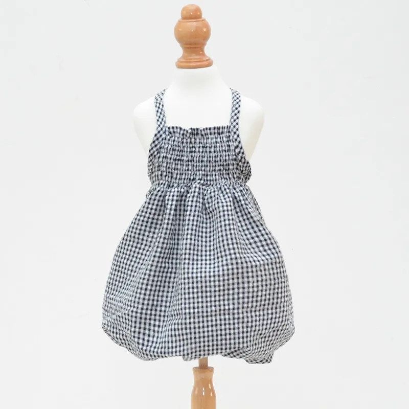 Клетчатое платье для собак одежда без шапки платья пачки костюмы щенков и