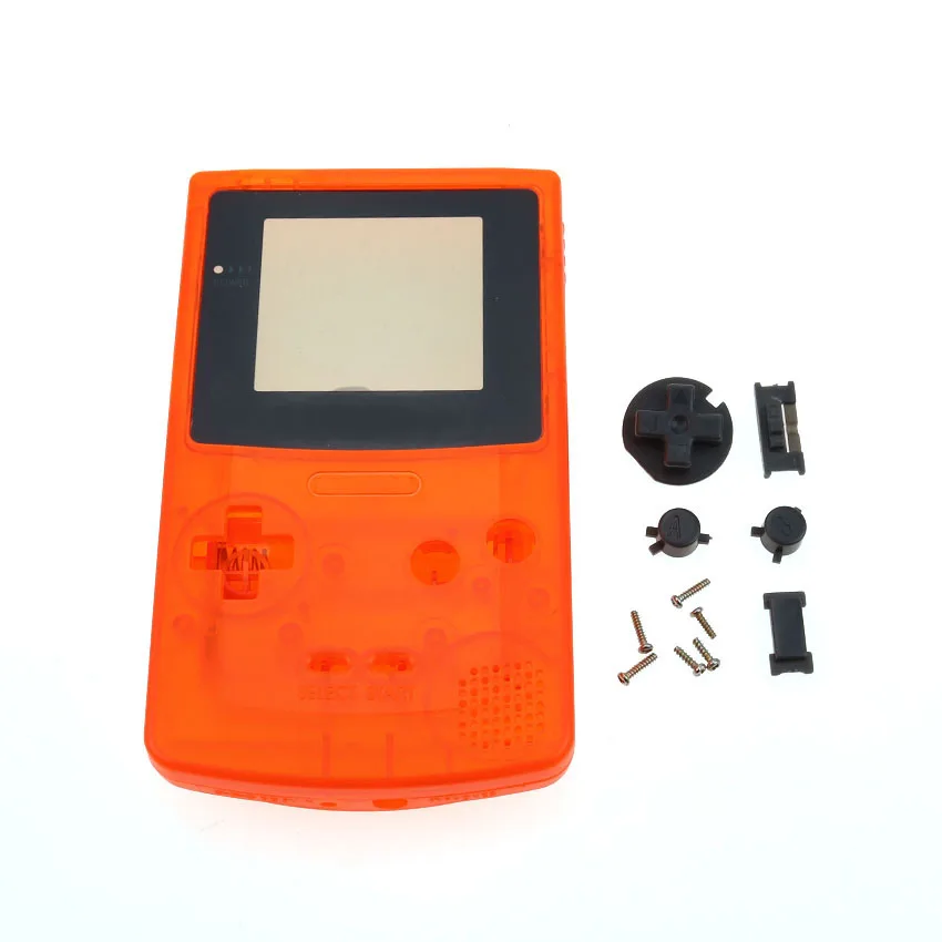 Сменный Чехол YuXi, пластиковая оболочка, чехол для nintendo, для Gameboy, классический, для консоль gbc, чехол, корпус - Цвет: Clear Orange