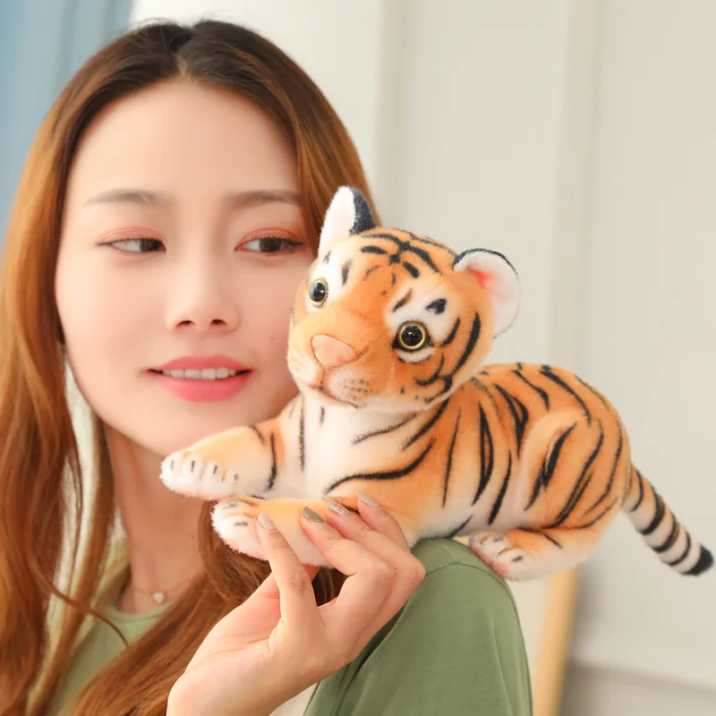 

25/30CM Simulation Tiger Plush Toy Lovely Lifelike Tiger Soft Stuffed Animal Toy Baby Playing Accompany Toy Kids Birthday Gift