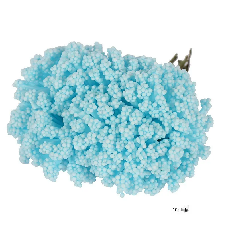 Blue Artificial Flower Core Plastic Material Handmade DIY Wedding Foam Head Bouquet Stamen House Decoration | Дом и сад