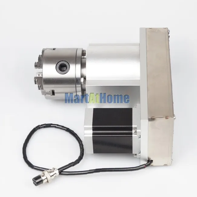 CRA406 фрезерный станок с ЧПУ роторная ось Indexer А-ось 4-я 1:8 80 мм 3-кулачковым патроном