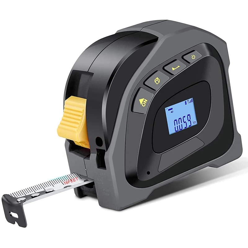 

Measuring Tape 2 in 1,Measuring Tape Size 16 Feet, LCD Digital Display, Removable Magnetic Hook, Home Decoration, Etc.