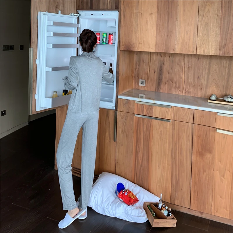 

JXMYY Pajama suit that is so good to wear that you dont want to take it off. Female cotton western style two-piece suit