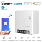 Умный выключатель SONOFF MINIR2, Wi-Fi, сделай сам, дистанционное управление через приложение, поддержка Wi-Fi, переключатель через Alexa Google Home