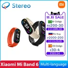 Смарт-браслет Xiaomi Mi Band 6, водонепроницаемый фитнес-трекер с AMOLED экраном, с функцией измерения пульса и уровня кислорода в крови, Bluetooth, 6 цветов