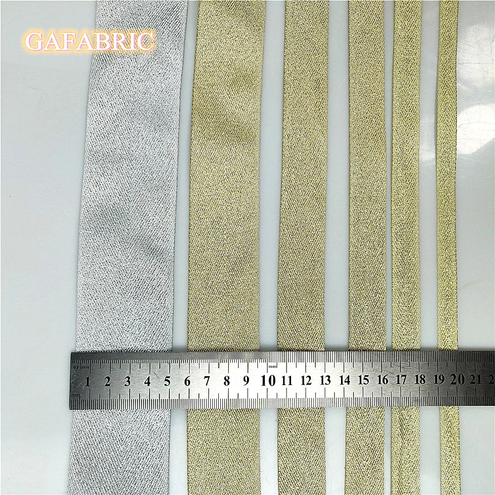 3 ярда золотые и серебряные ленты с узором в елочку полиэфирная лента украшение