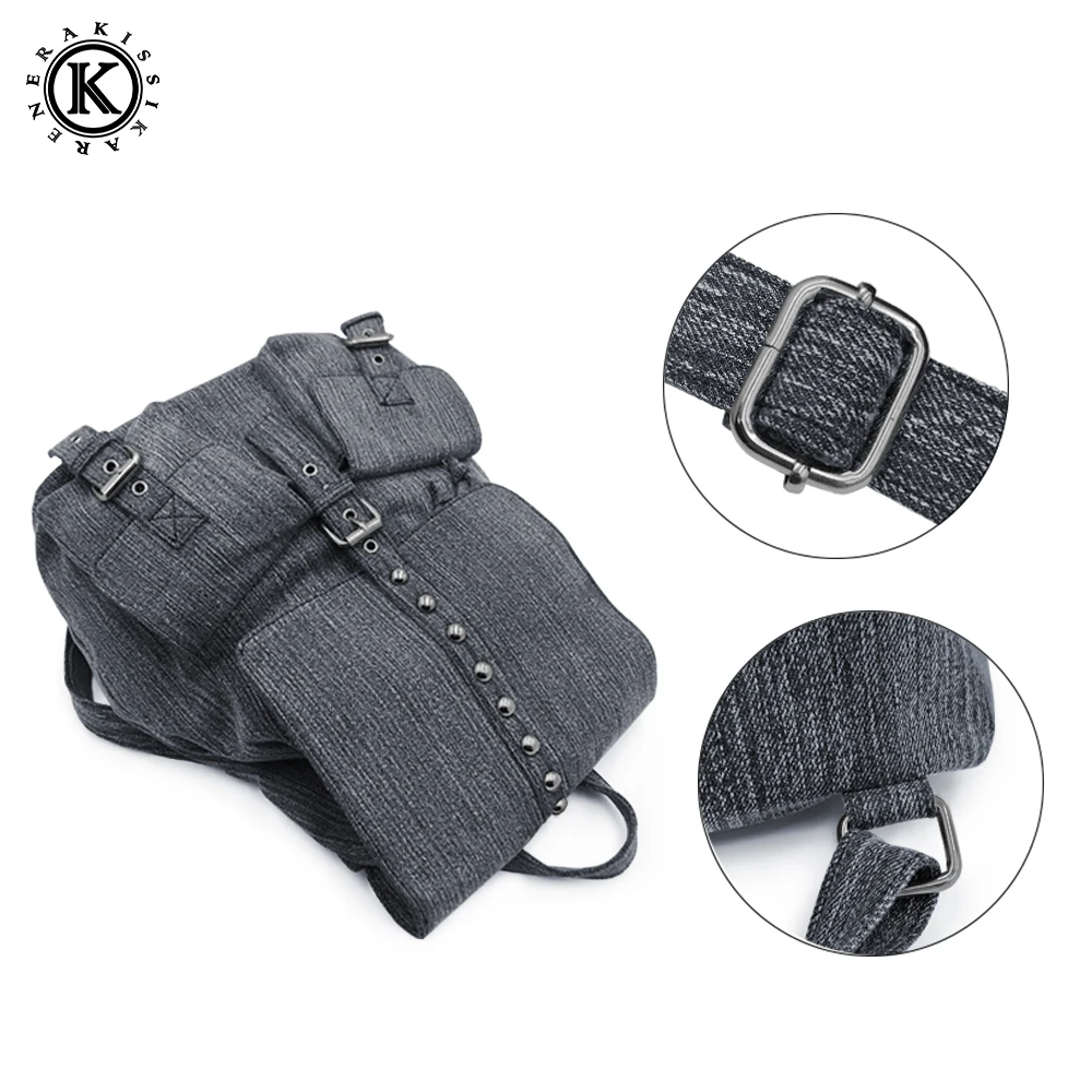 Модные женские джинсовые рюкзаки с карманами и откидной крышкой дорожные