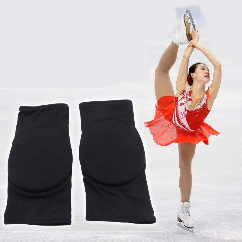 

1 Pair Children Kids Knee Soft Pad For Ice Figure Skating Skiing Protective Gear Unbreak Pads Thicken Breathable Black