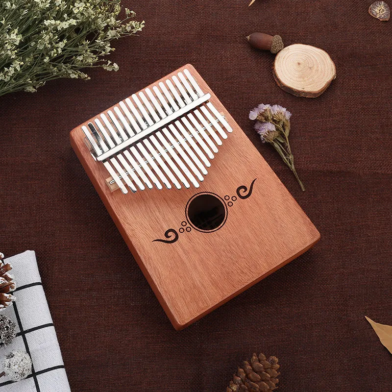 Металлическая клавиатура K001 17 Kalimba корпус из красного дерева аксессуары для