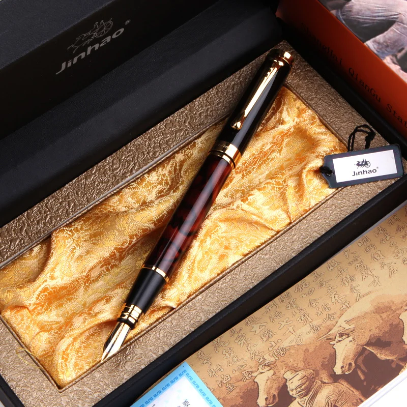 Шариковая ручка Jinhao 500 шариковая Роскошная золотая модель 0 7 мм черная заправка