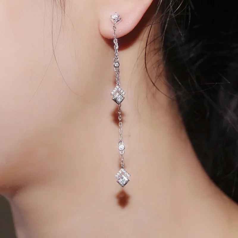 

Messika new 925 sterling silver ladies diamond earrings original design European and American fashion ladies exquisite jewelry