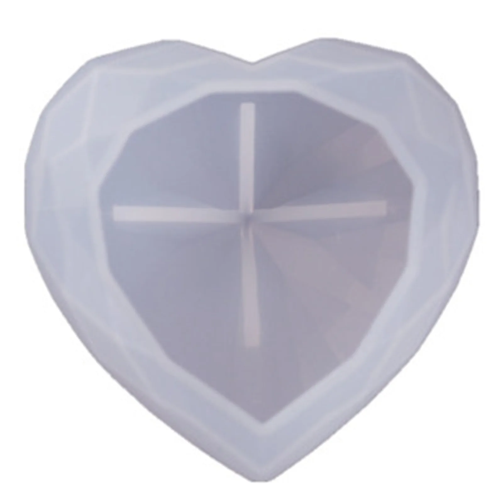 

Geometric Heart Silicone Resin Molds For Jewelry Making Diamond Shape Heart Creative Ornaments White Items For Accessories DIY