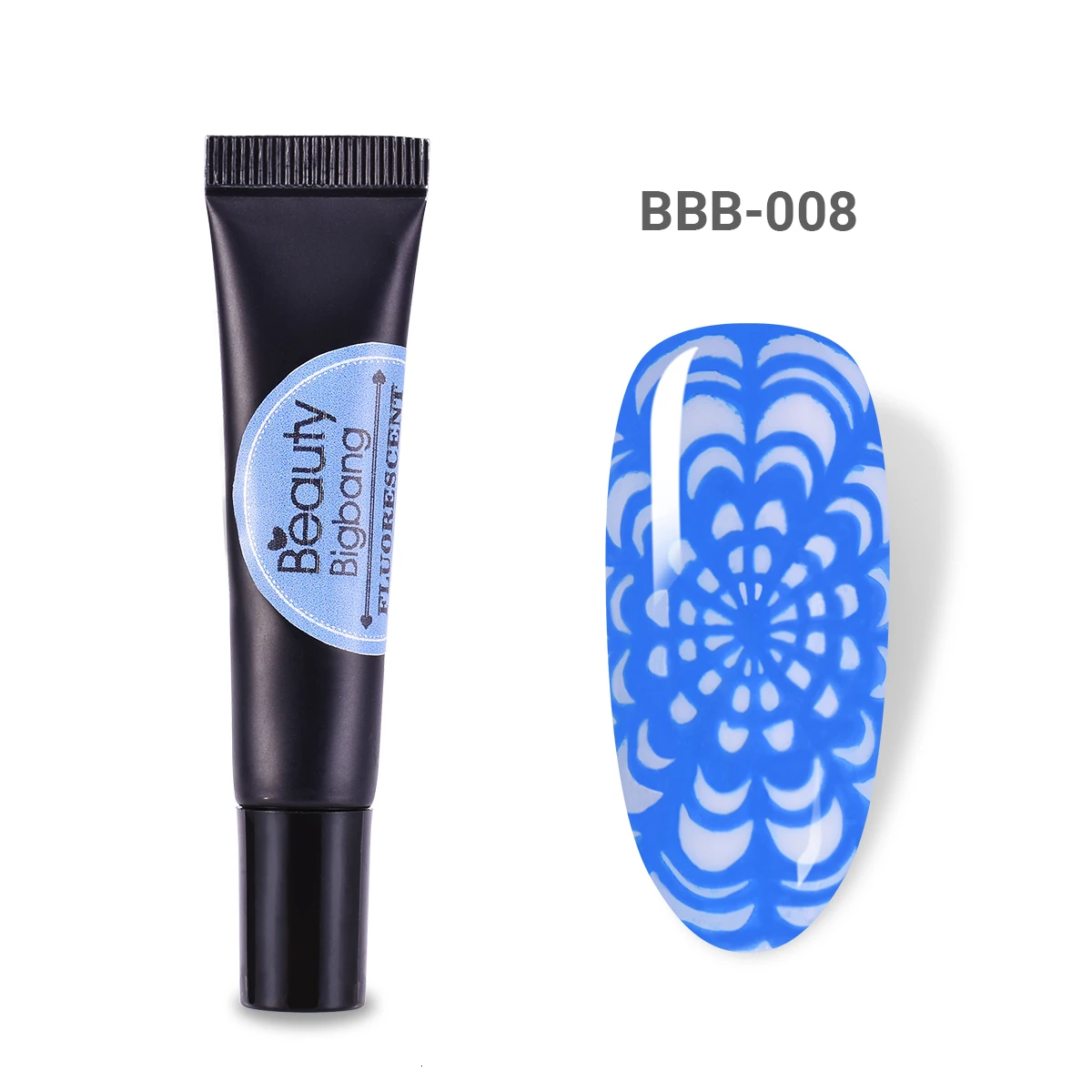 8A Beautybigbang 8 мл неоновый штамповочный Гель-лак флуоресцентный замачивающийся цветной лак светится в темноте для УФ-светильник для дизайна ногтей полигель - Цвет: 8A