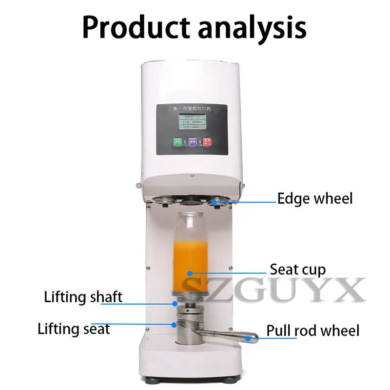 Commercial stainless steel Cans Cup sealing machine Sealer Store drink Intelligent automatic sealing machine