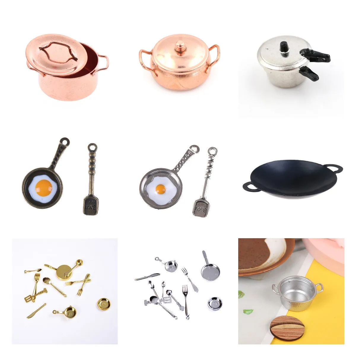 

Металлическая мини-игрушка для кукольного домика 1/12, ложка, вилка, ножи, кухонная модель, игрушки для украшения кукольного дома