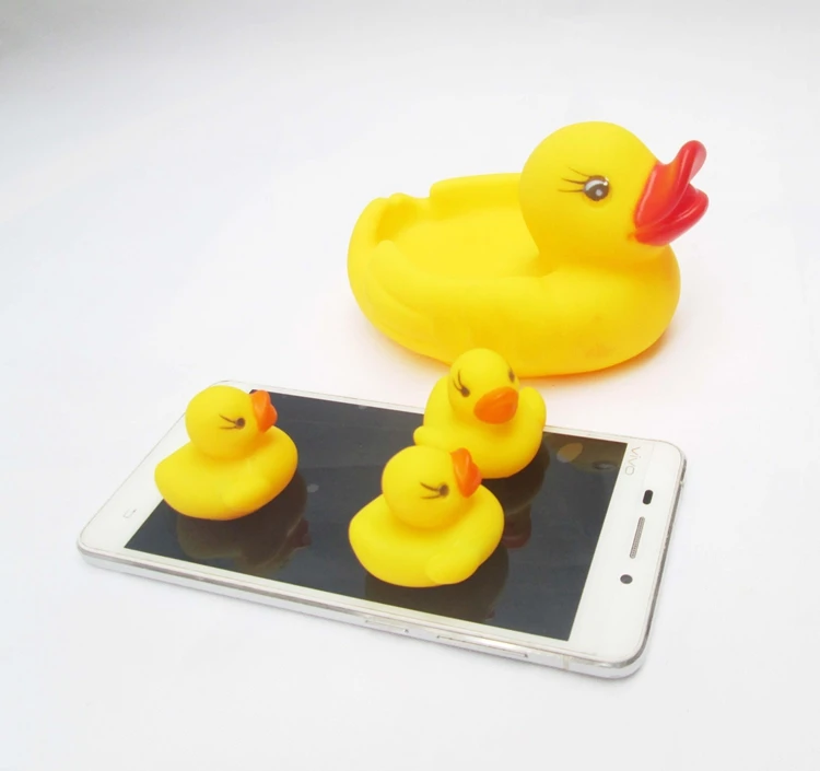 

Yellow Rubber Duck Water Floating Children Water Toys Squeeze Sound Squeaky Pool Ducky Baby Bath Toy for Kids 4PCS Baby Toys