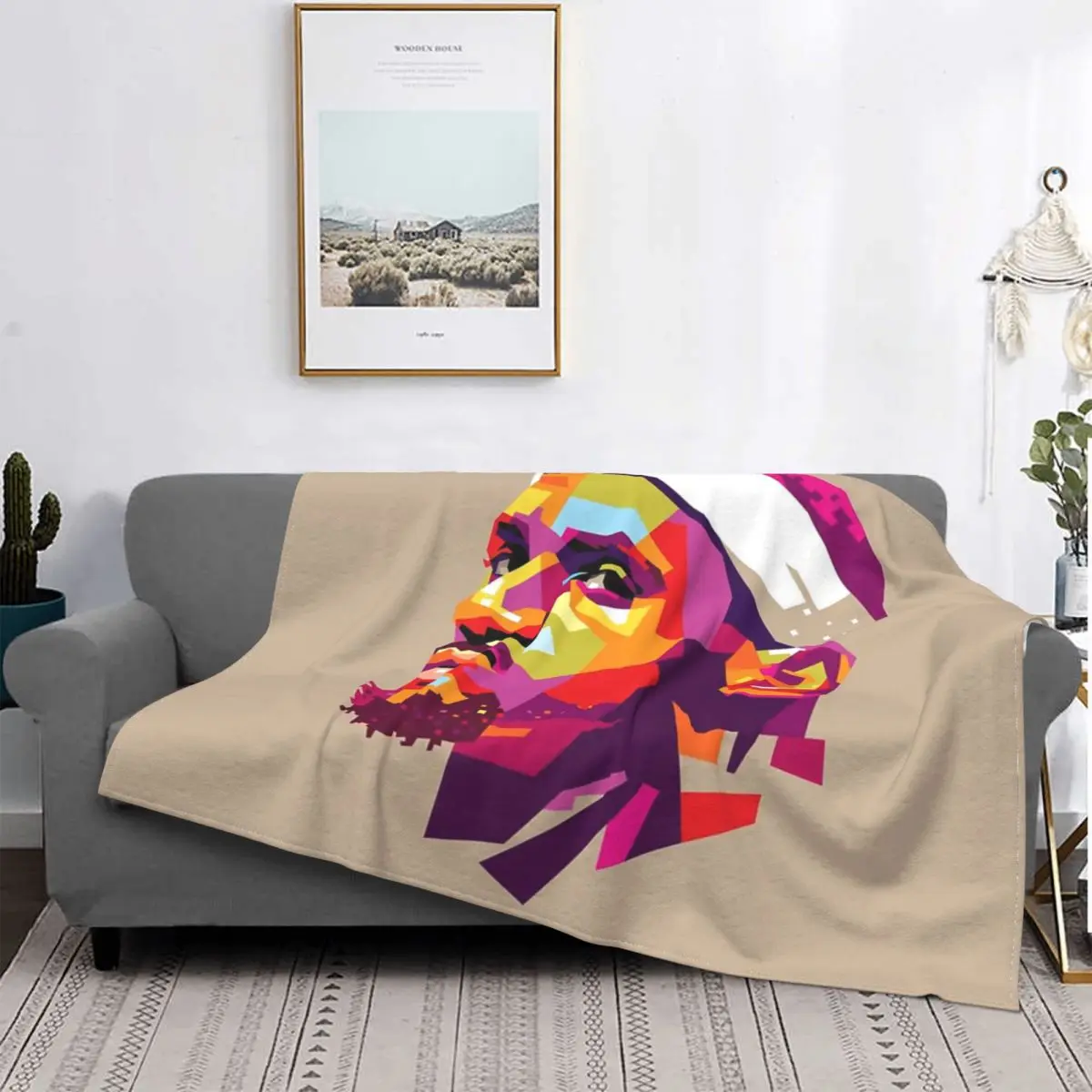 

Lebron-Manta a cuadros para cama, colcha para sofá, manta de Anime