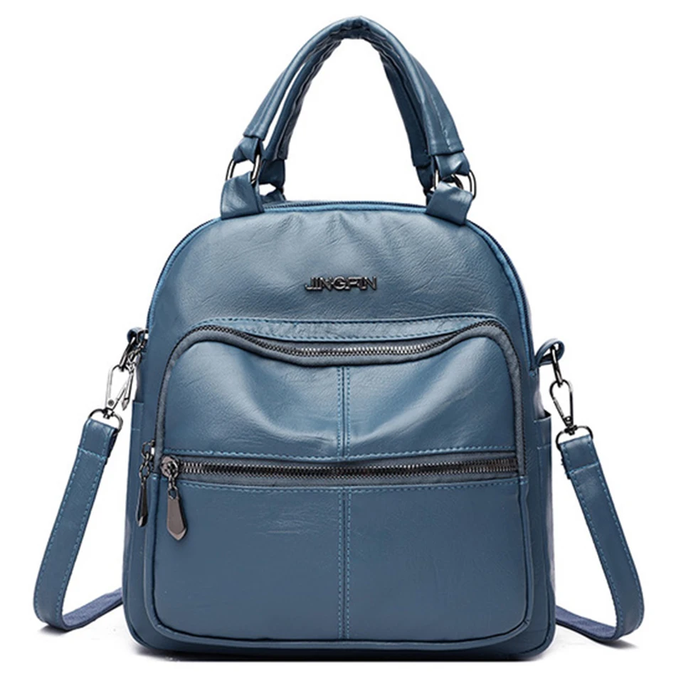 

Multifunctional Women Backpack Female Leather Backpack Small Mochila Feminina School Backpacks for Teenage Girls Bag Sac A Dos