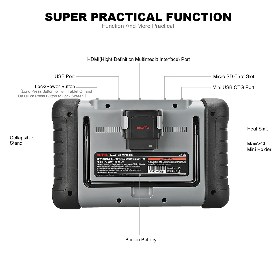 

Professional Automotive Scan Tool Autel MaxiPRO MP808TS