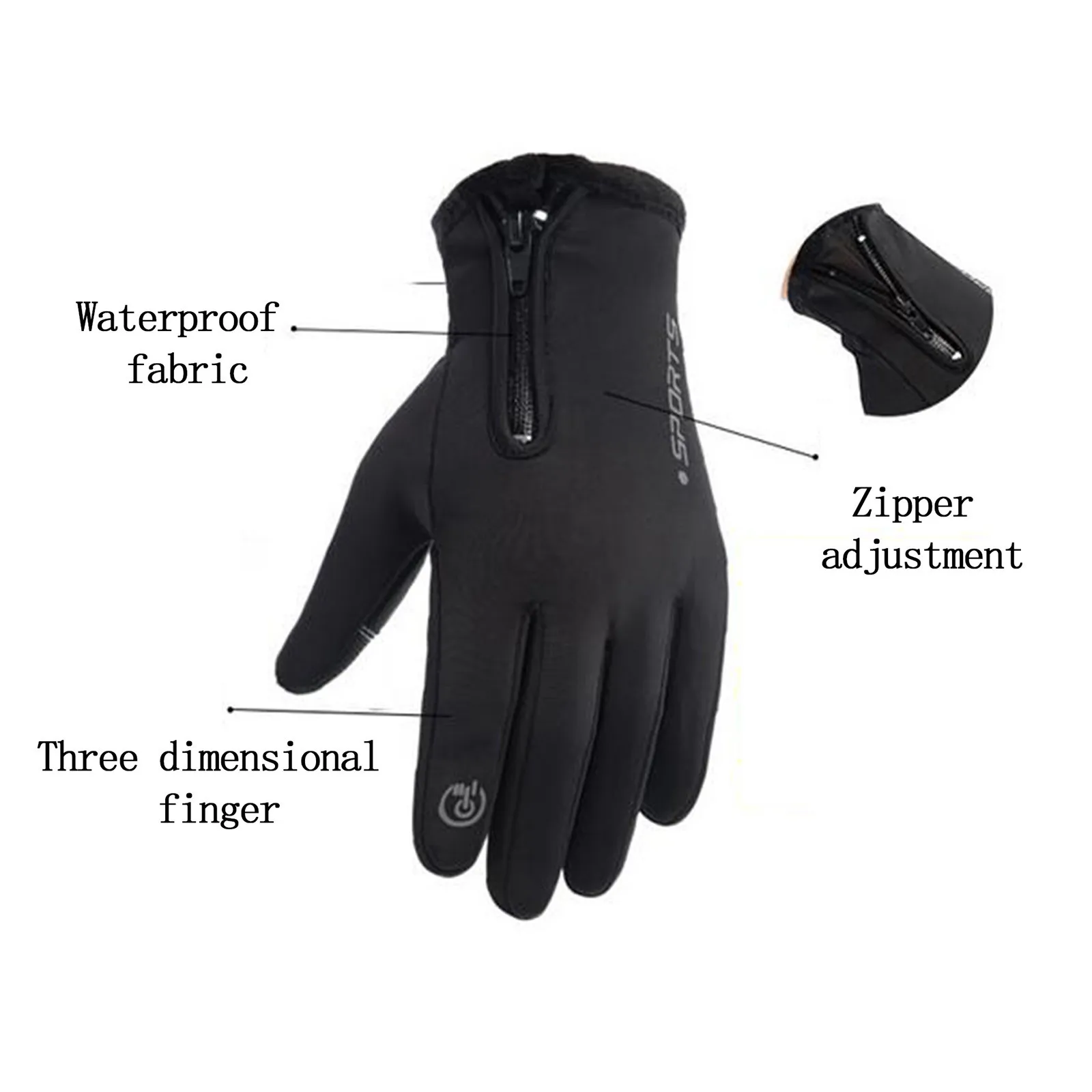 

Gloves Winter Outdoor Warm Riding Sport Plush Mountaineering Autumn Winter Warm Thick Gloves Touch Screen Long Gloves