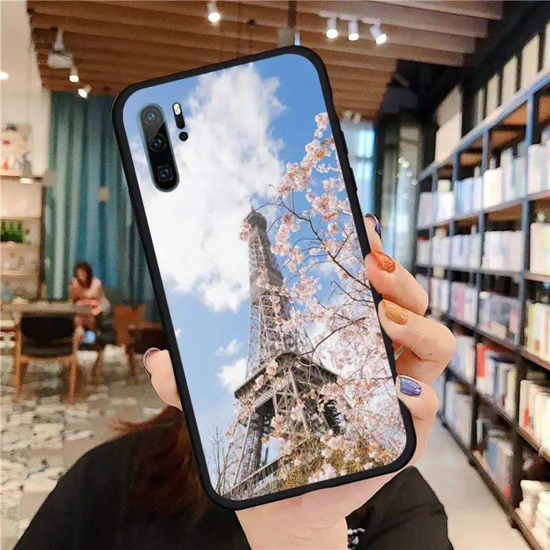 

Romantic Paris Eiffel Tower Phone Case For Huawei honor 10 i lite 8x P 20 30 40 lite pro smart 2019 nova 5t mate 20 pro coque