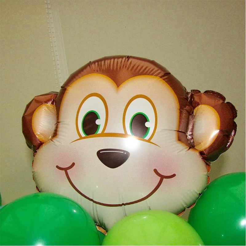 1 шт. гелиевый воздушный шар в виде животного лиса кролик тигр фольгированный для