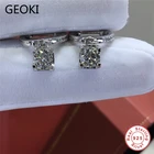 Geoki 925 пробы серебро что обошли справа снизу алмаз Тесты всего 1-2 Ct идеальный крой D Цвет VVS1 Муассанит висячие серьги Роскошные ювелирные изделия