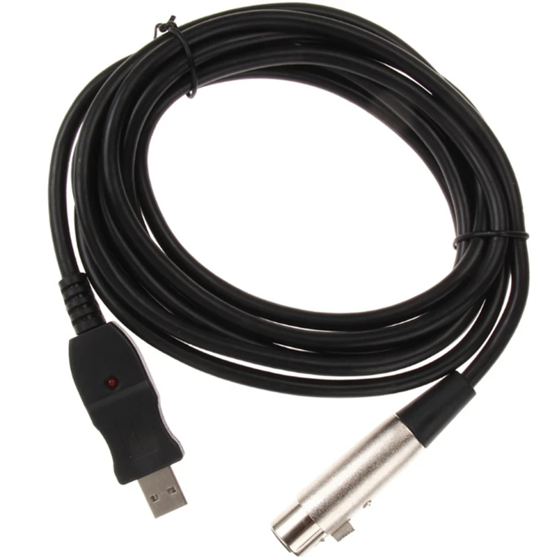 

USB-кабель для микрофона штекер USB к разъему XLR штекер для микрофона студийный аудио кабель Соединительный шнур адаптер
