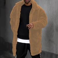 hot sale winterautumn mens jacket solid color plush thicken warm men coat for daily wear