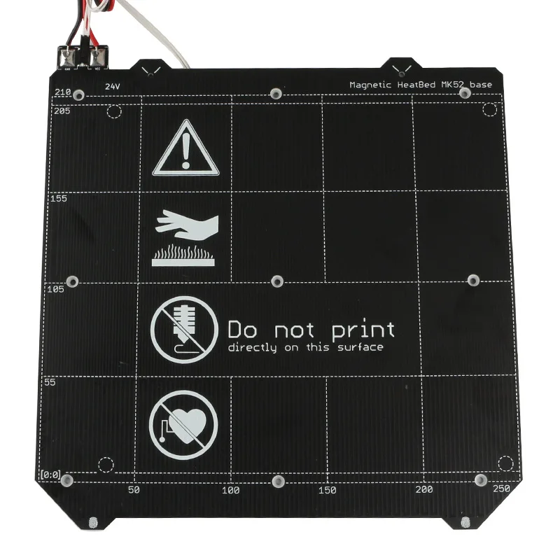 24 В клон PRUSA i3 Тепловая стальная пластина Mk52 нагревательная кровать Магнитная с
