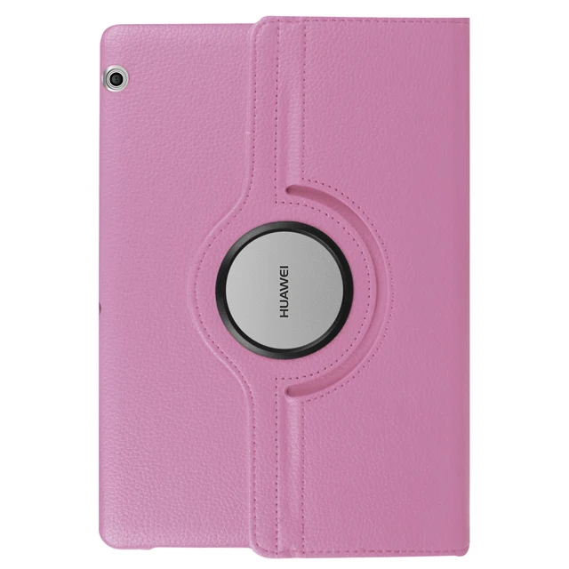 Pink 360 Вращающийся чехол для huawei MediaPad T5 10 AGS2-W09/L09/L03 10,1 планшет фундамент из искусственной кожи с откидной крышкой для huawei T5 10 Чехол - Цвет: Pink