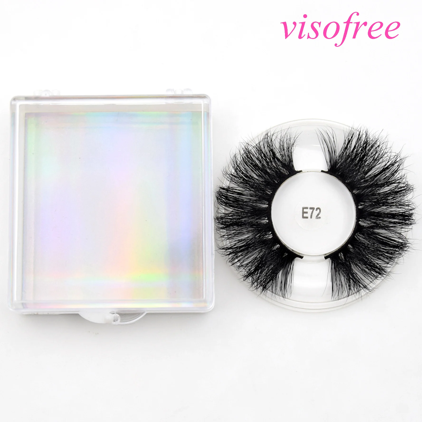 Visofree 100 парт/лот норковые ресницы 3D без жестокости 25 мм многоразовые
