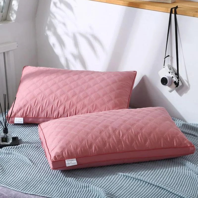 

2Pcs Fluffy Pillow for Sleeping Pad Neck Pillows for Bed Rectangular Cushion Neck Stretcher Bolster for Beds Cervical Pillow