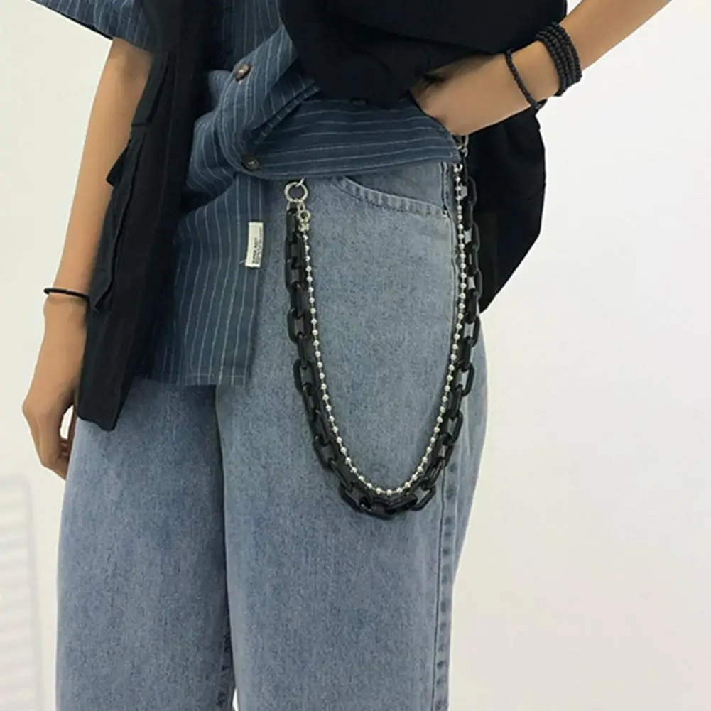 

Цепочка на талию для брюк, металлическая цепь в стиле хип-хоп и панк-рок, украшение для брюк, модный аксессуар для джинсов, 1 шт., H0T2