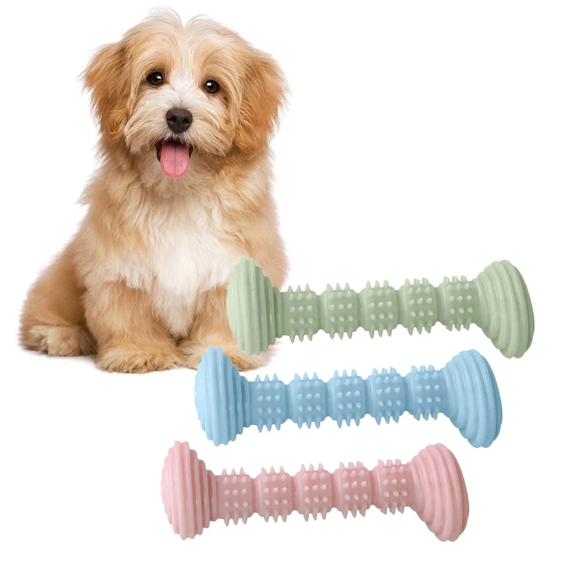 

Dog Toothbrush Durable Chew Toy Interactive Convex Rubber Solid Color Dog Stick Toy Tooth Cleaning Massage Molar Pet Supplies