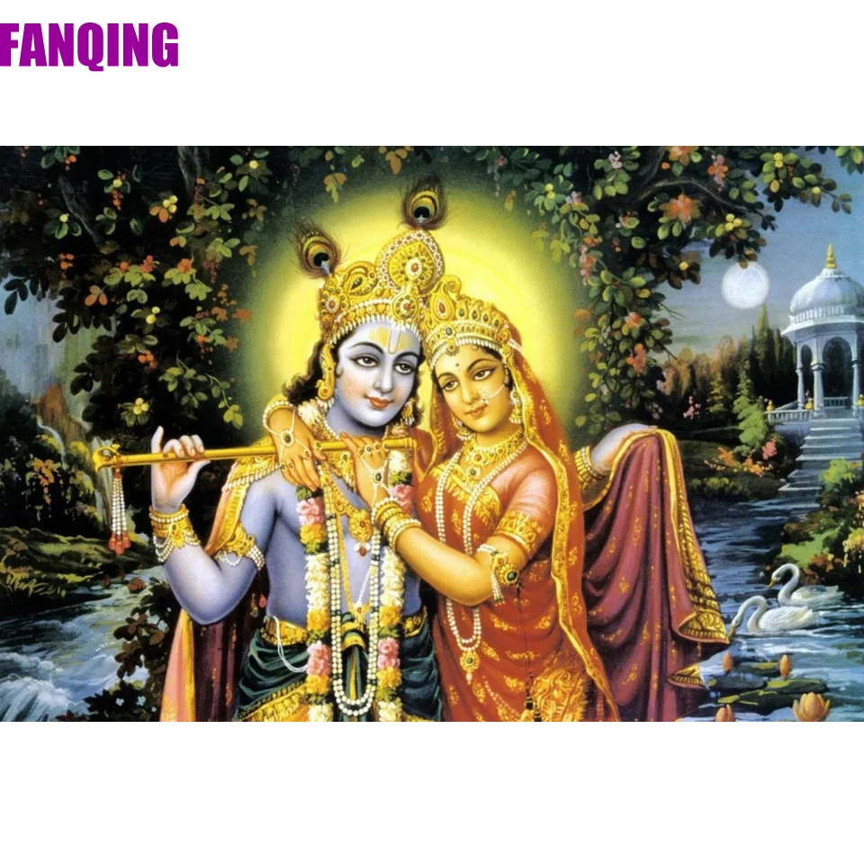 5d Diy алмазная живопись картины Кришны индийская девушка вышивка крестом Алмазная