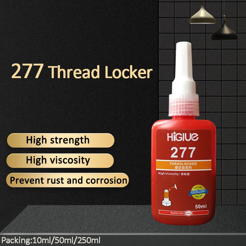 

Excellent Chemicals Resistance 277 Thread Locking Agent Screw Glue For Metal Thread 50ml