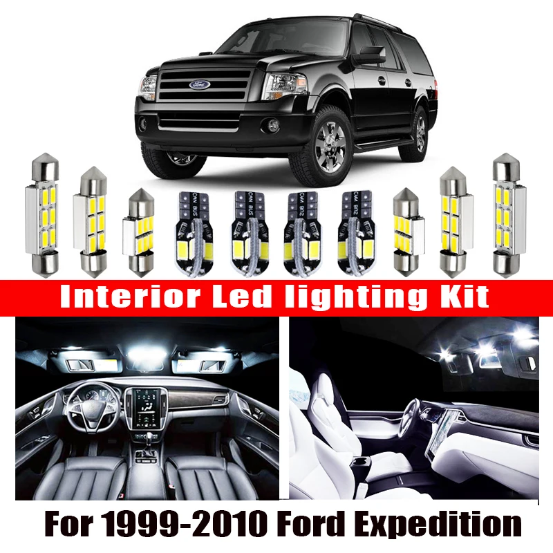Для 1999 2010 Ford экспедиция белый автомобильные аксессуары Canbus без ошибок