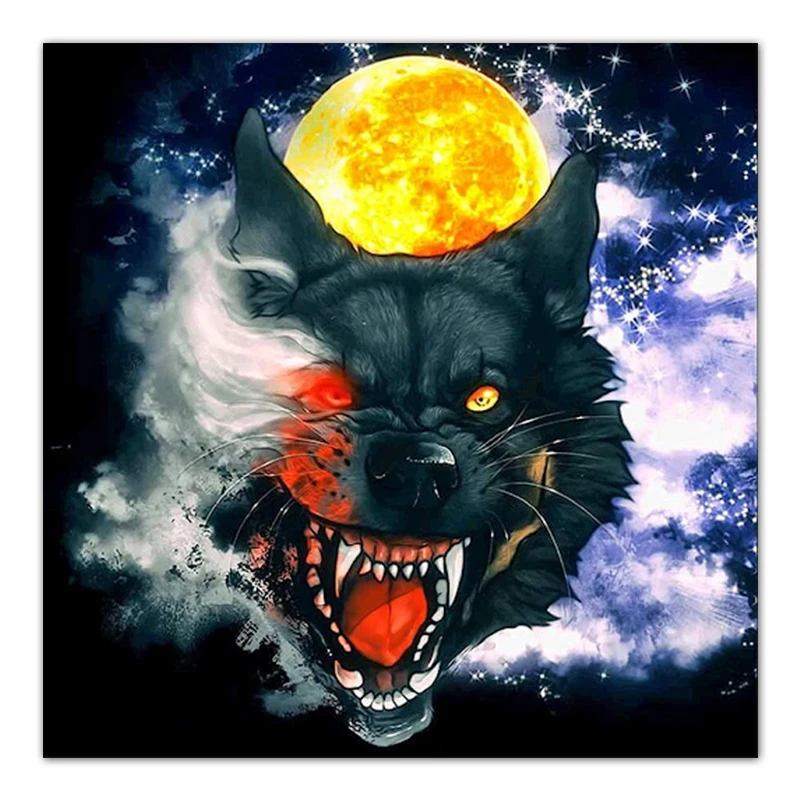 

5D полная квадратная/круглая Алмазная картина с Серым Волком Алмазная вышивка крестиком Стразы Мозаика Декор подарок