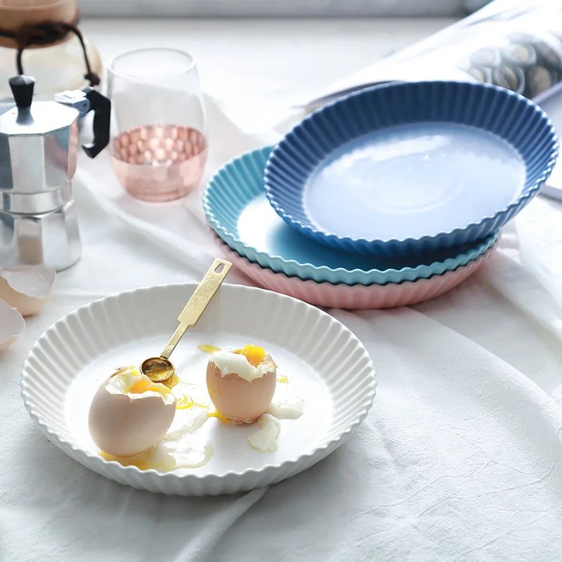 Креативные керамические десертные тарелки в скандинавском стиле для фруктов