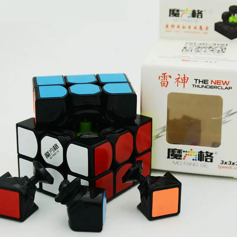QiYi Thunderclap 3x3x3 черный 3 слоя Mofangge Qiyi 5,7 см 3 слоя Thunderclap V2 Stickerless QiYi Valk 3 черный магический куб