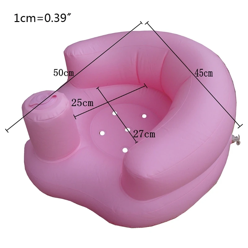 

Baby Learning Seat Bathing Lounging Portable Inflatable Bath Chair PVC Sofa Shower Stool for Playing Eating