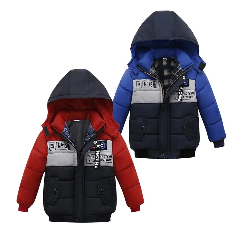 

2020 Winter Boys Fashion Children's Down Jacket Hooded Long Thicken Outerwear Warm Cotton Jacket Down Kids Parka Clothes