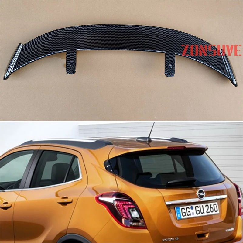 

Use For Opel 2013-2016 Mokka Spoiler ABS Plastic Carbon Fiber Look Hatchback SUV Roof Rear Wing Body Kit Accessories