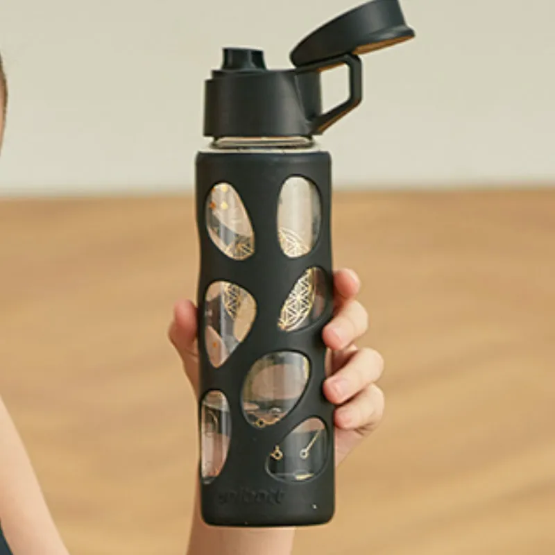 Стеклянные спортивные бутылки для воды с защитным мешком 500 мл Кружка Шейкер