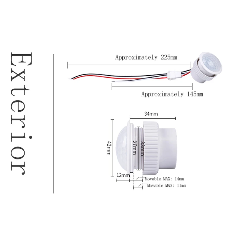 Переключатель с пассивным инфракрасным датчиком движения 220 В датчик человека