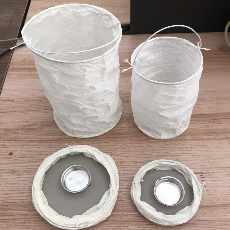 6 шт. декоративный Белый цилиндрический бумажный фонарь подвесная трубка лампа с