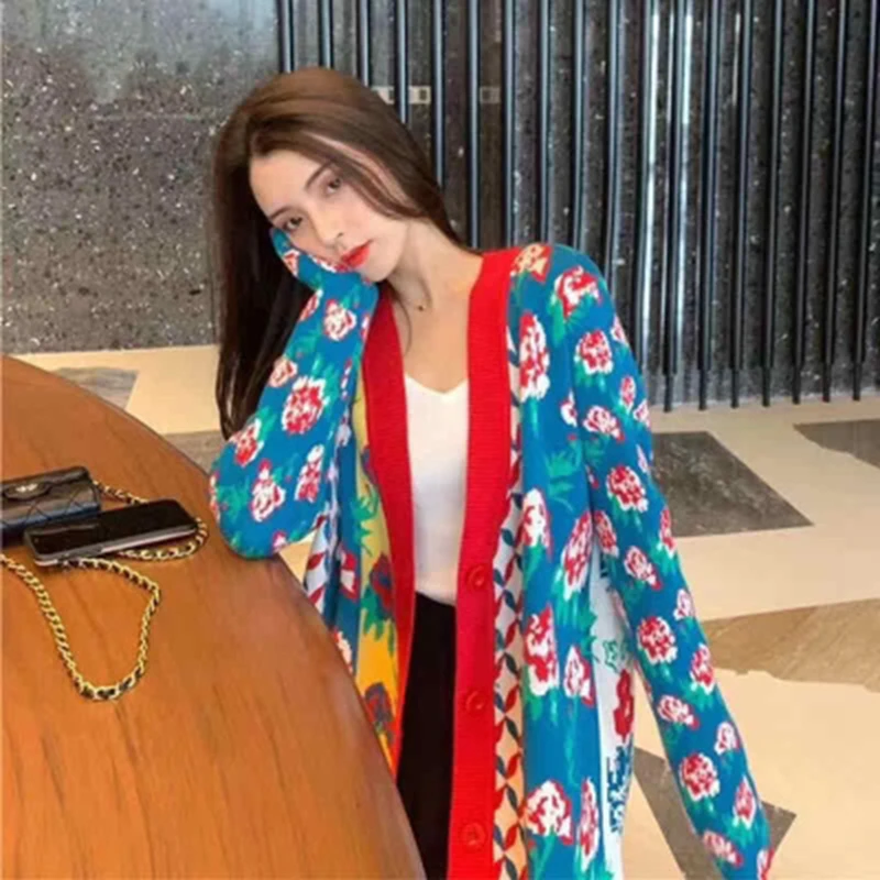 

Korean Version Of Knitted Cardigan Jacket 2021 New Sweater Women Autumn Gentle Wind Loose Spring And Outer Wear