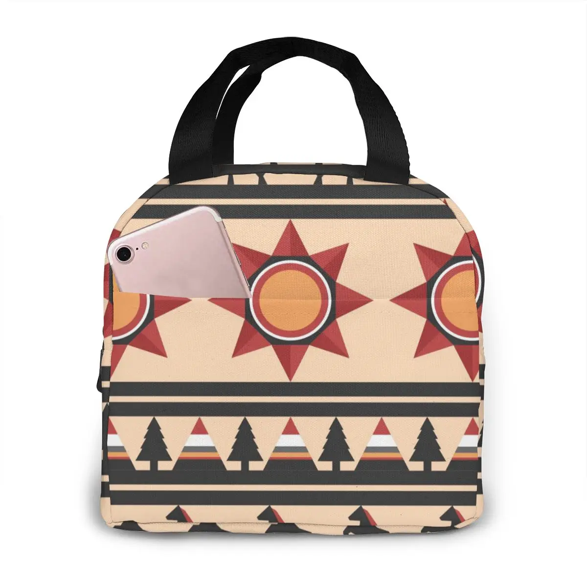 

Индийские Ланч-боксы и лошади, переносной изолированный термоохладитель, Ланч-бокс бэнто, сумка-тоут для пикника, сумка для хранения